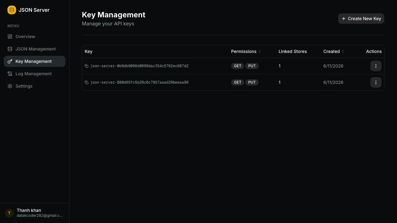 Generate API key